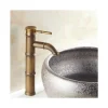 BAGNO LAVANDINO LAVABO MISCELATORE RUBINETTO OTTONE ANTICO BAMBOO ALTO
