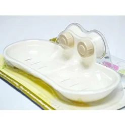 BAGNO PLASTICA MENSOLA DOCCIA PORTA 2 SAPONE ATTACCO A VENTOSA