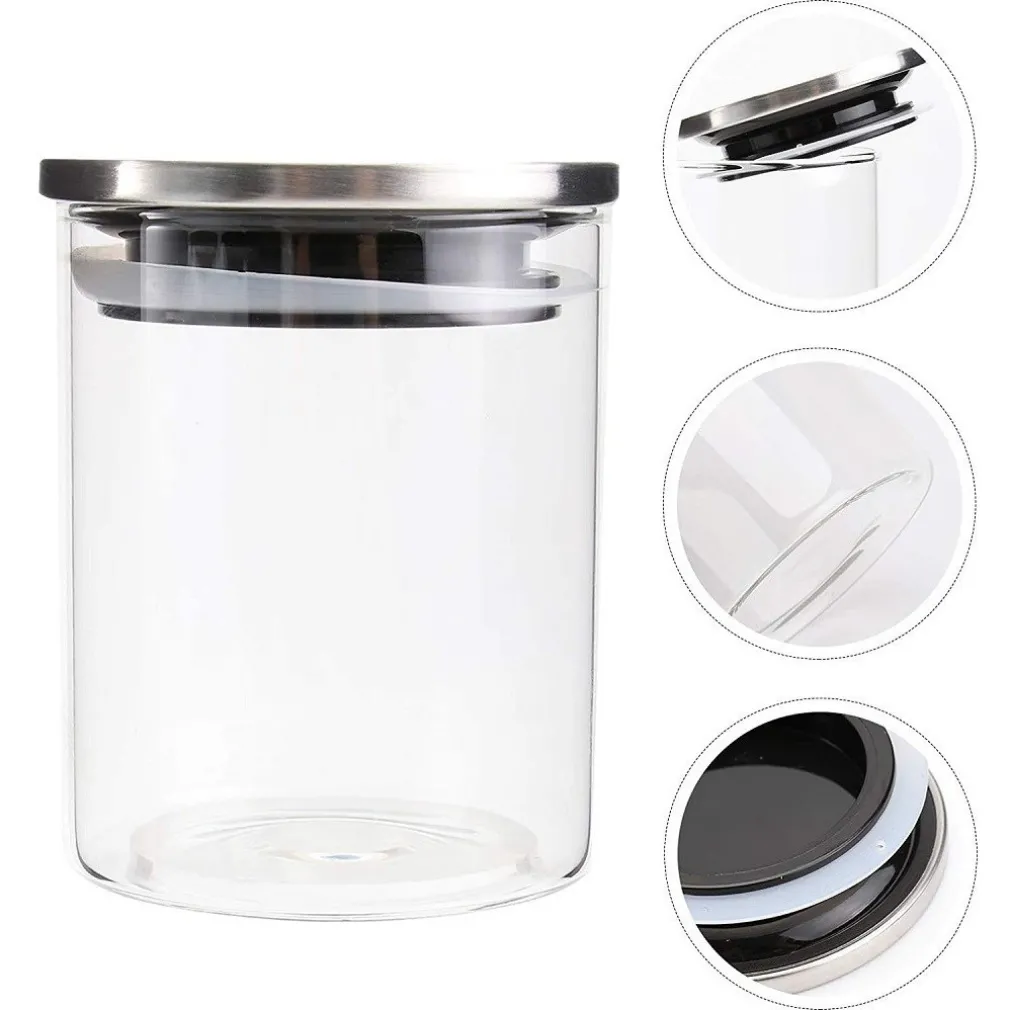 BARATTOLO 1250 ML SOTTOVUOTO ALIMENTI IN VETRO TRASPARENTE CEREALI SNACK CUCINA