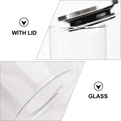 BARATTOLO 1250 ML SOTTOVUOTO ALIMENTI IN VETRO TRASPARENTE CEREALI SNACK CUCINA