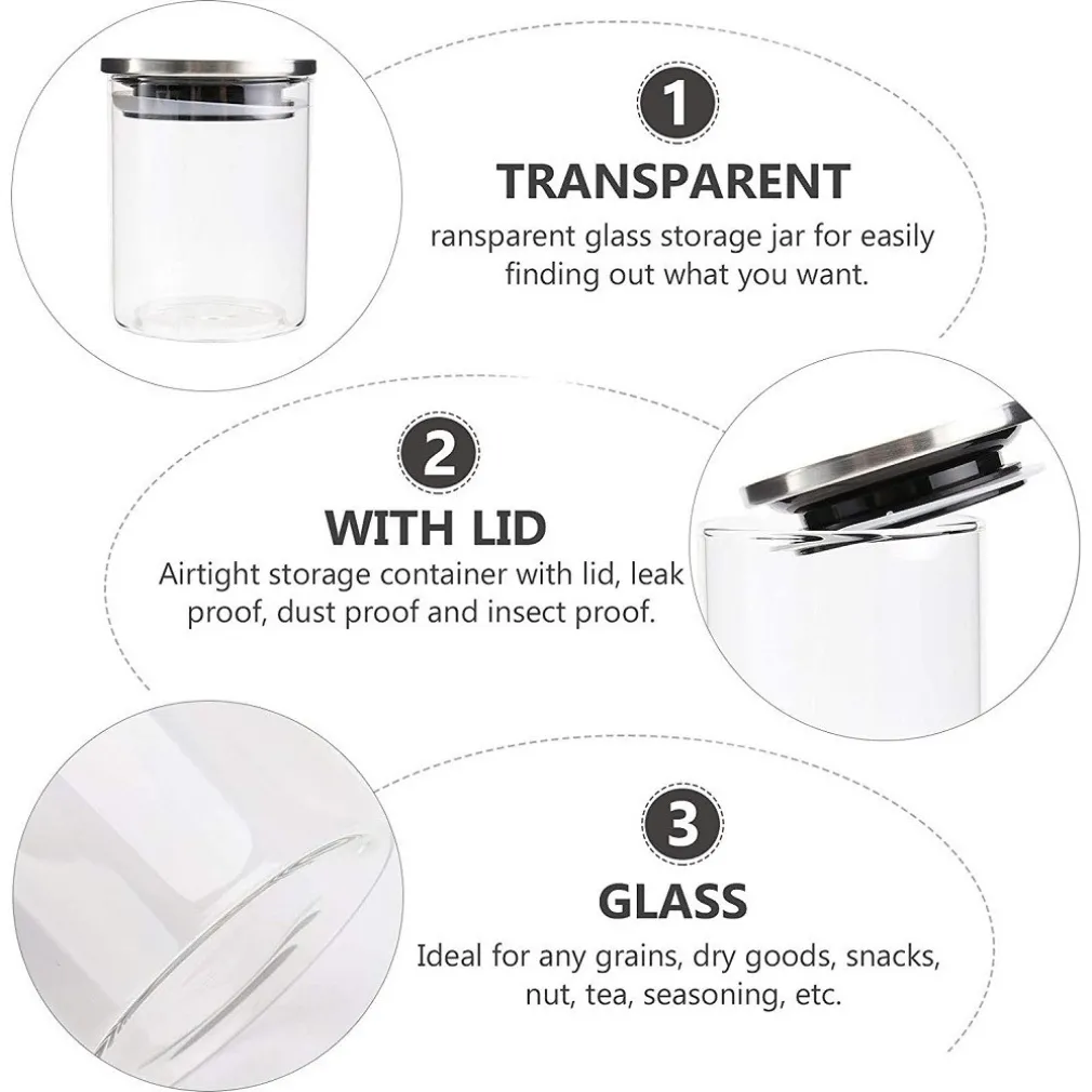 BARATTOLO 1250 ML SOTTOVUOTO ALIMENTI IN VETRO TRASPARENTE CEREALI SNACK CUCINA