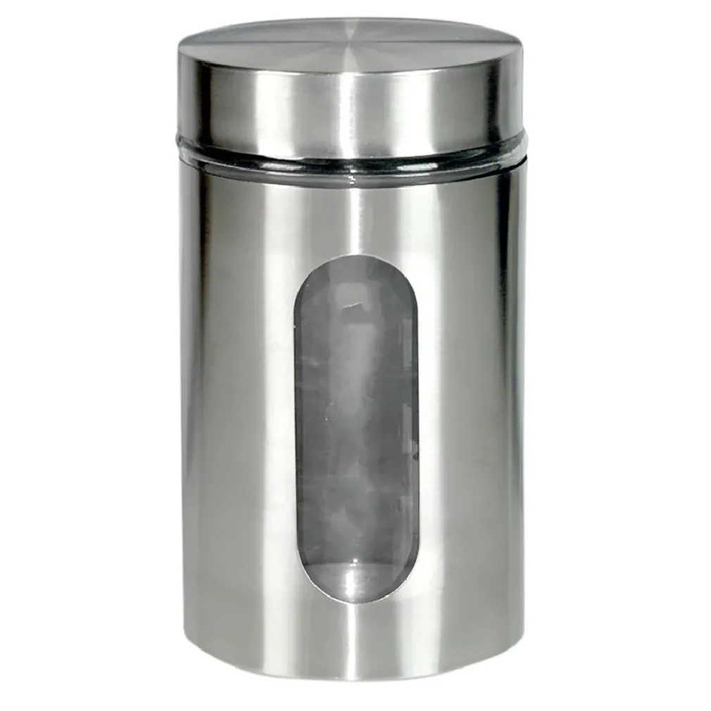 BARATTOLO CON OBLÒ IN ACCIAIO INOX 18X10CM CAPACITÀ 900ML ACCESSORIO CONTENITORE