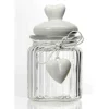BARATTOLO CONTENITORE CON CUORE BIANCO IN VETRO UTILISSIMI 13 CM 300 ML 681929