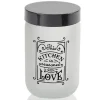 BARATTOLO CONTENITORE VETRO BIANCO LOVE MODERNO SATINATO TONDA 660ML 14X9CM 833458