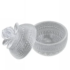 BARATTOLO CONTENITORE ZUCCHERIERA PORTA CARAMELLE DOLCI CONFETTI VETRO 8X9 72283