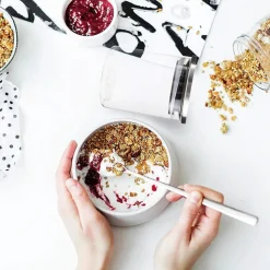 BARATTOLO DA 900ML SOTTOVUOTO ALIMENTI IN VETRO TRASPARENTE CEREALI SNACK CUCINA