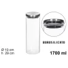 BARATTOLO 1700ML SOTTOVUOTO ALIMENTI IN VETRO TRASPARENTE CEREALI SNACK CUCINA