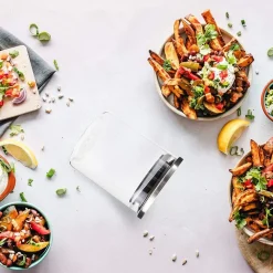 BARATTOLO 1700ML SOTTOVUOTO ALIMENTI IN VETRO TRASPARENTE CEREALI SNACK CUCINA