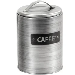 BARATTOLO ZUCCHERO CAFFÈ CONTENITORE CUCINA LATTA SATINATO MODERNO 11X16CM 759819