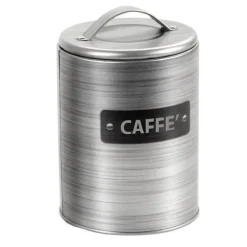 BARATTOLO ZUCCHERO CAFFÈ CONTENITORE CUCINA LATTA SATINATO MODERNO 11X16CM 759819