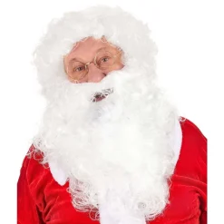BARBA CON PARRUCCA BIANCA BABBO NATALE PER VESTITO SANTA CLAUS TAGLIA UNICA