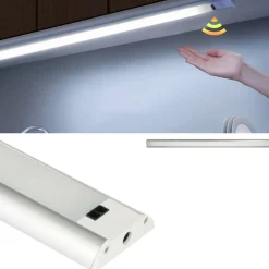 BARRA A LED SOTTOPENSILE CUCINA LUCE LAMPADA CON SENSORE MOVIMENTO MANO 60CM