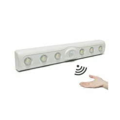 BARRA LED CON SENSORE DI MOVIMENTO PER CORRIDOIO ARMADI CASSETTI A BATTERIE 8010