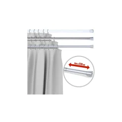 BARRA TELESCOPICA PER TENDA DA DOCCIA 125 CM FINO A 220 CM ALLUMINIO CROMATO