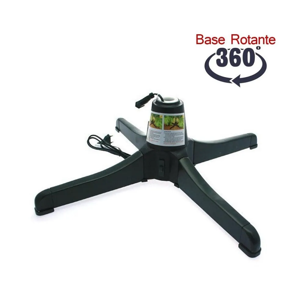 BASE GIREVOLE PER ALBERO DI NATALE CON ATTACCO PER LUCI ROTANTE 360°
