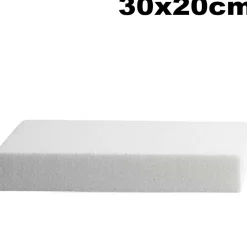 BASE STAMPO POLISTIROLO TORTA RETTANGOLARE 30x20CM LATI ALTEZZA 5CM CAKE DESIGN