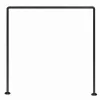 BASTONE ASTA PER TENDA DOCCIA BARRA A U TRE LATI ANGOLARE NERA 90X90X90 CM 87234