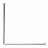 BASTONE ASTA PER TENDA DOCCIA BARRA A L 2 LATI ANGOLARE ALLUMINIO 80X80CM 69372