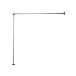 BASTONE PER TENDA DOCCIA UNIVERSALE ANGOLARE A L CON ASTE 90X90 CM ARGENTO 79520