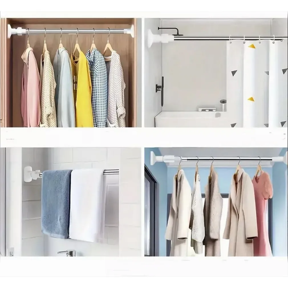 BASTONE SILVER ESTENSIBILE ASTA APPENDIABITI TENDE REGOLABILE DA 140-260CM 59410