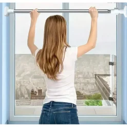 BASTONE SILVER ESTENSIBILE ASTA APPENDIABITI TENDE REGOLABILE DA 140-260CM 59410