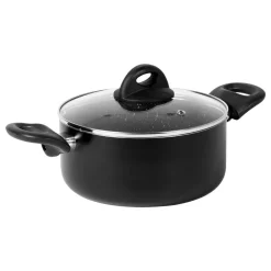 BATTERIA DI PENTOLE PADELLE DA 8PZ ANTIADERENTI IN ALLUMINIO MANICI IN BAKELITE INDUZIONE