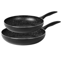 BATTERIA DI PENTOLE PADELLE DA 8PZ ANTIADERENTI IN ALLUMINIO MANICI IN BAKELITE INDUZIONE