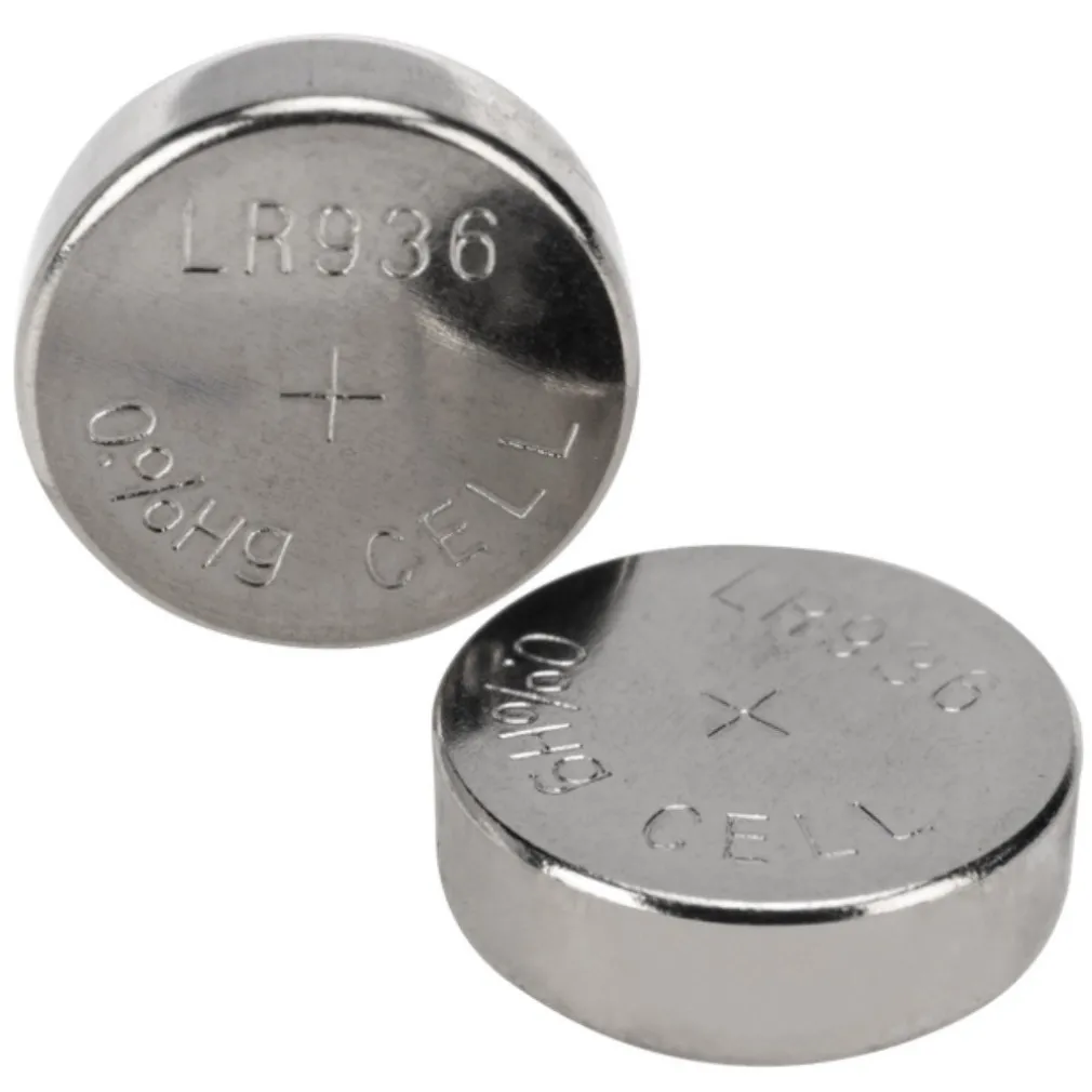 BATTERIE PILE ALKALINE LR936/G9 1.5V BOTTONE 60MAH PER OROLOGI TELECOMANDI MAXTECH