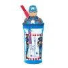 BICCHIERE CON CANNUCCIA INTEGRATA CAPITAN AMERICA IN 3D CAPIENZA 360 ML PER BIMBI