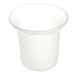 BICCHIERE DI RICAMBIO PORTA SCOPINO WC IN VETRO SATINATO BAGNO ACCESSORI 52597