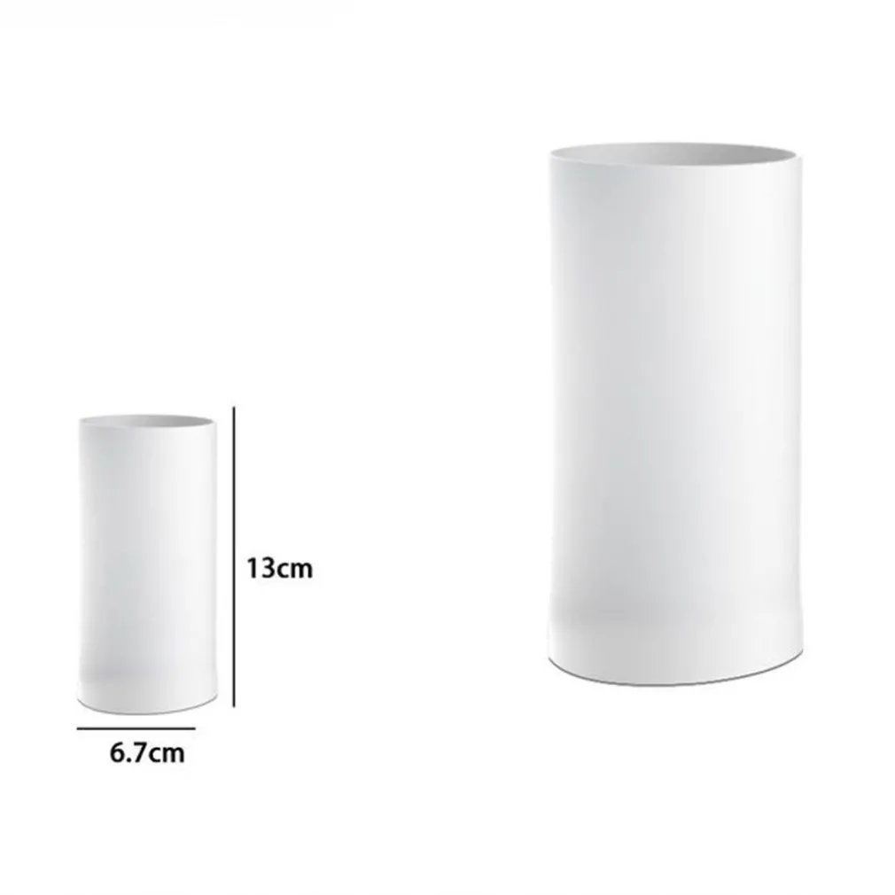 BICCHIERE PORTA SPAZZOLINI DENTIFRICIO CILINDRICO BIANCO BAGNO ACCESSORI 69896