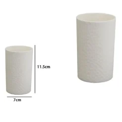 BICCHIERE PORTA SPAZZOLINI DA DENTI COLORE BIANCO ACCESSORI ARREDO BAGNO 79779