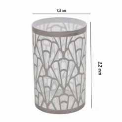 BICCHIERE PORTA SPAZZOLINI ACCESSORIO BAGNO ARGENTO CONTEMPORANEO ARREDO 59101