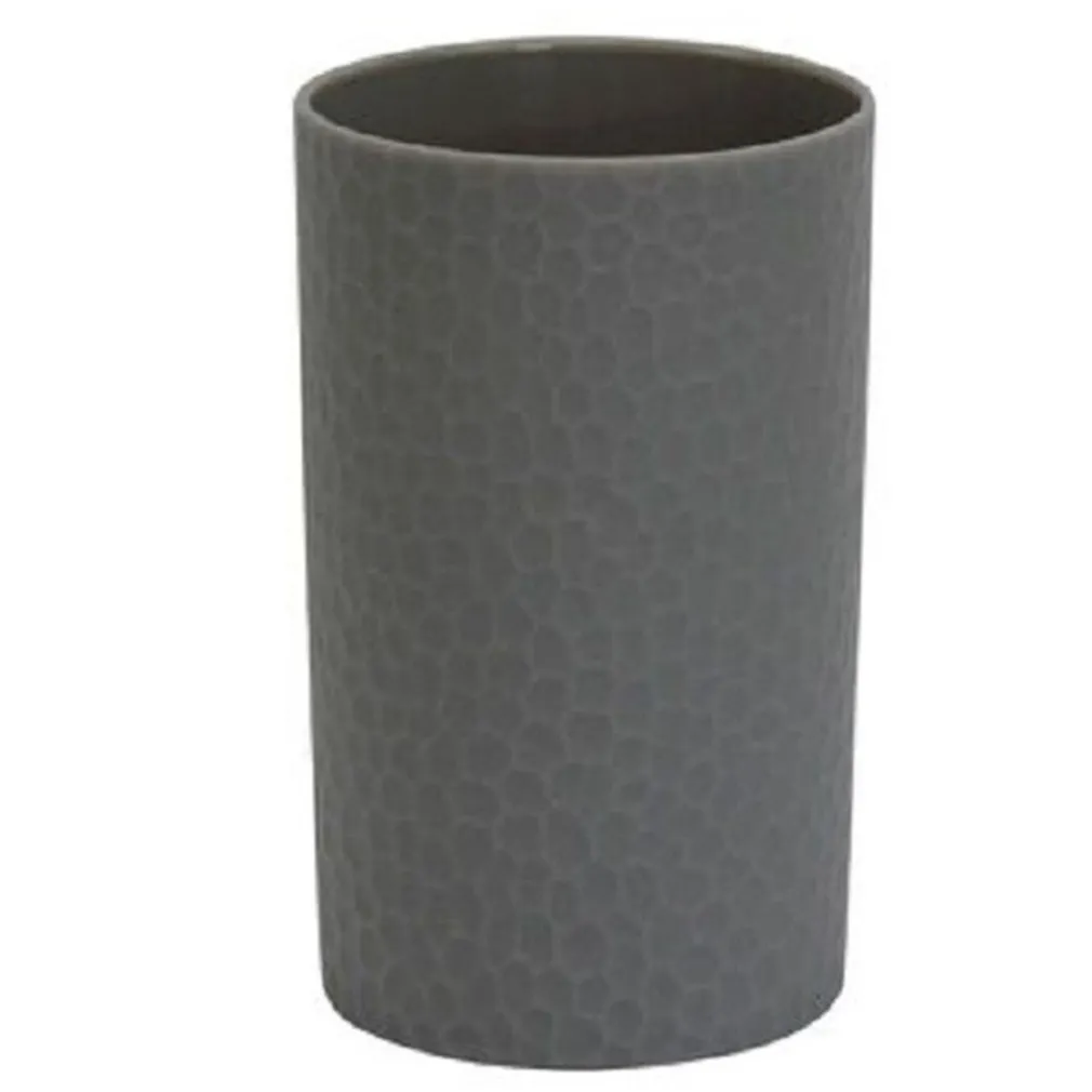 BICCHIERE PORTA SPAZZOLINI DA DENTI COLORE GRIGIO ACCESSORI ARREDO BAGNO 79799