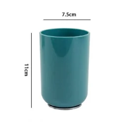 BICCHIERE PORTA SPAZZOLINI VERDE PETROLIO SILVER ACCESSORI ARREDO BAGNO 69475