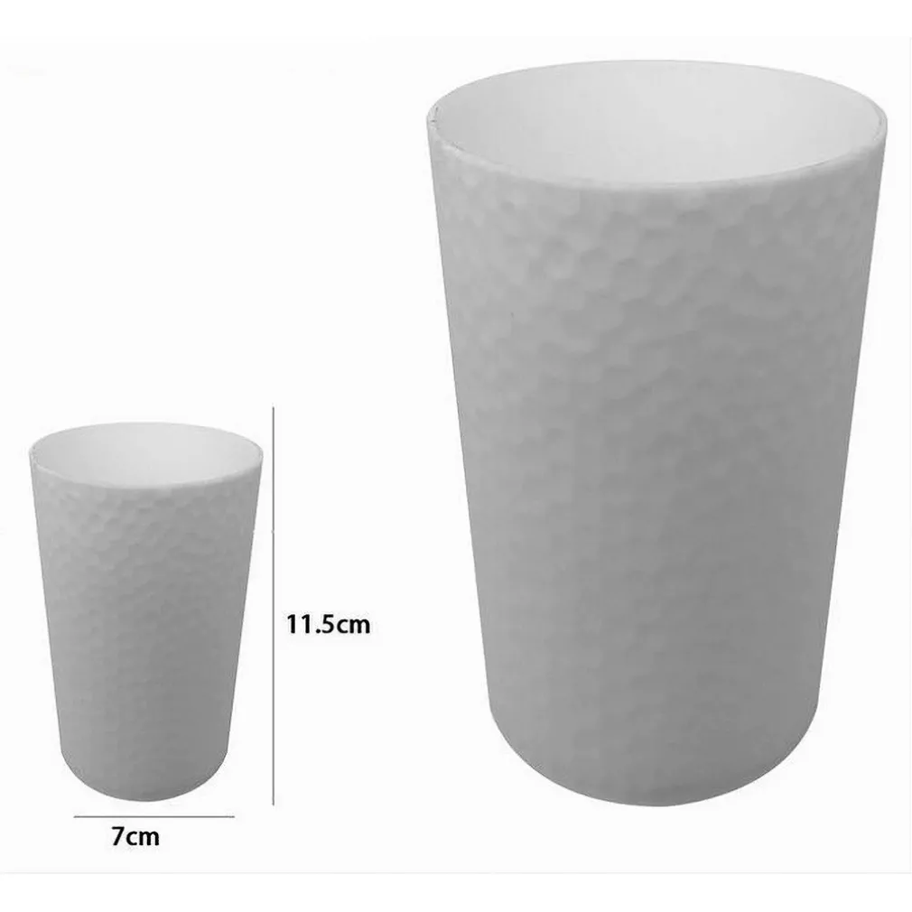 BICCHIERE PORTA SPAZZOLINI COLORE BIANCO LAVORATO ACCESSORIO ARREDO BAGNO 79175