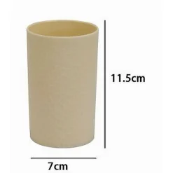 BICCHIERE PORTA SPAZZOLINI DA DENTI COLORE BEIGE ACCESSORIO ARREDO BAGNO 79791