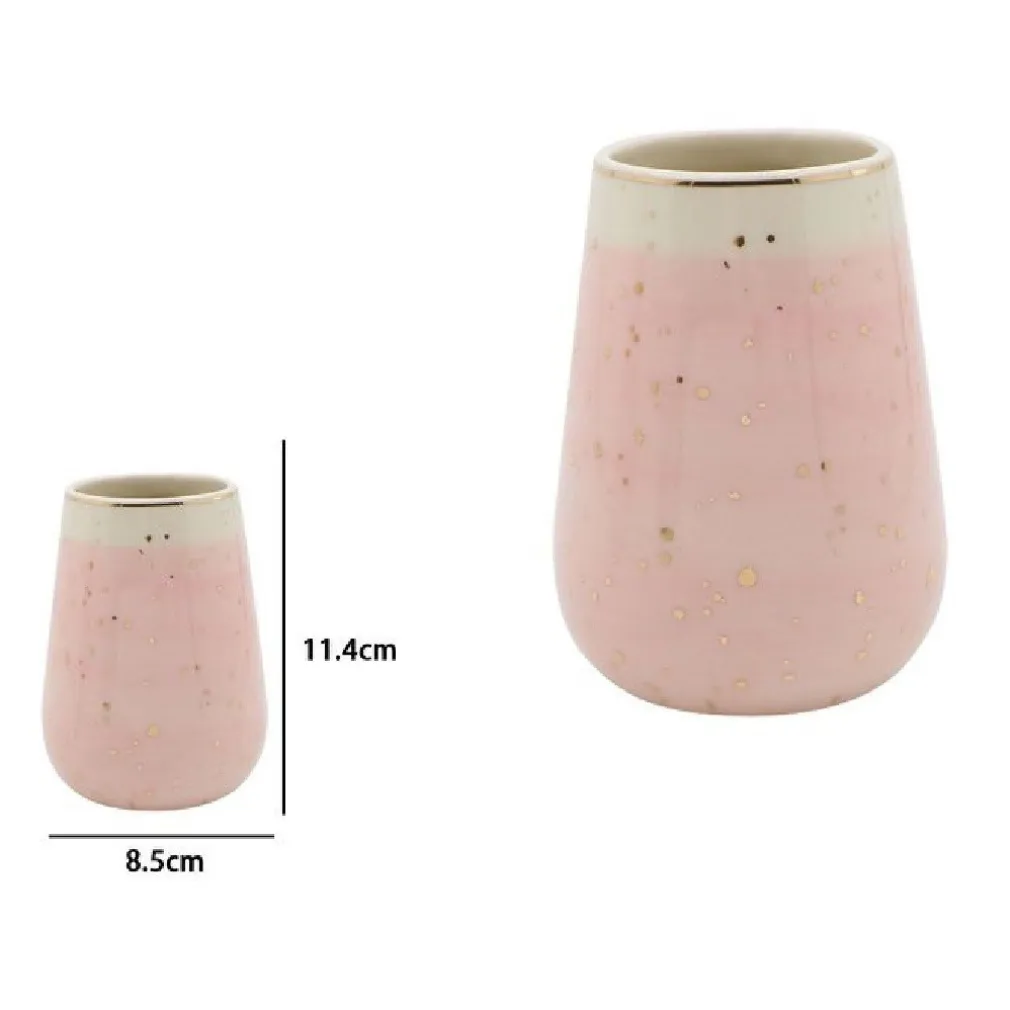 BICCHIERE PORTA SPAZZOLINI DENTIFRICIO 8.5 X 11.4CM ACCESSORI ARREDO BAGNO 79970