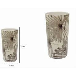 BICCHIERE PORTA SPAZZOLINO DENTIFRICIO ACCESSORIO ARREDO BAGNO TROPICALE 87068