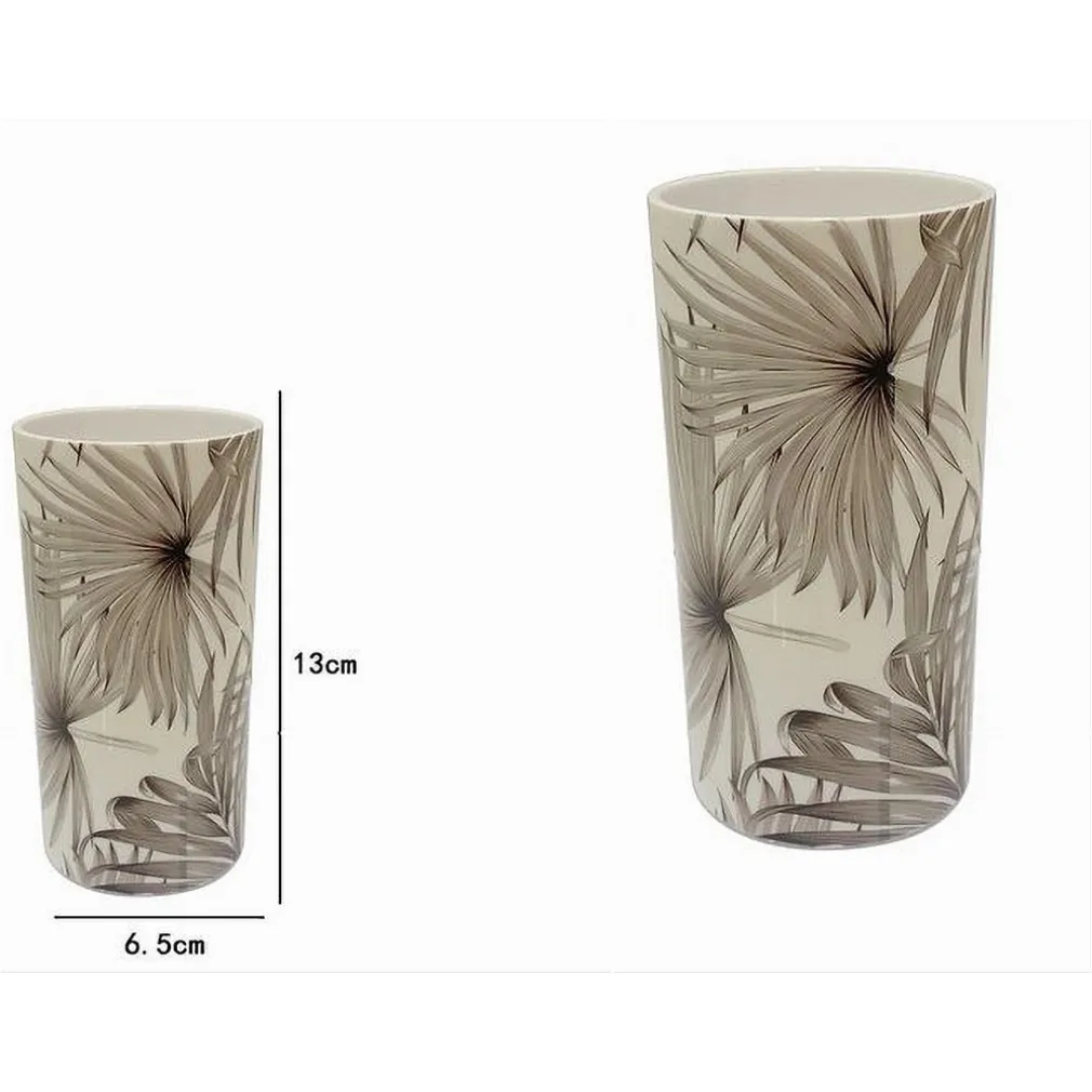 BICCHIERE PORTA SPAZZOLINO DENTIFRICIO ACCESSORIO ARREDO BAGNO TROPICALE 87068