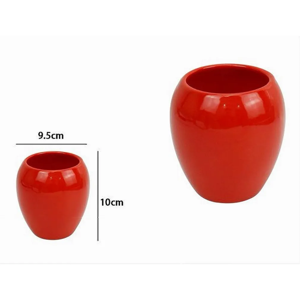 BICCHIERE PORTA SPAZZOLINI CERAMICA ROSSO MODERNO ACCESSORIO ARREDO BAGNO 79261
