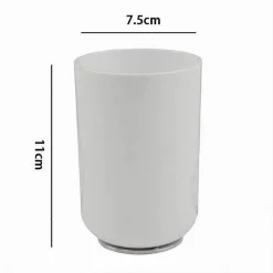 BICCHIERE PORTA SPAZZOLINI DENTIFRICIO BIANCO ACCESSORI ARREDO PER BAGNO 69463