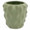 BICCHIERE PORTA SPAZZOLINI CERAMICA VERDE EFFETTO CACTUS ACCESSORIO BAGNO 79934