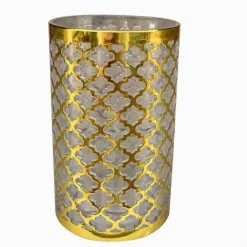 BICCHIERE PORTA SPAZZOLINI ACCESSORIO BAGNO ORO STILE BAROCCO ARREDO BAGNI 59104