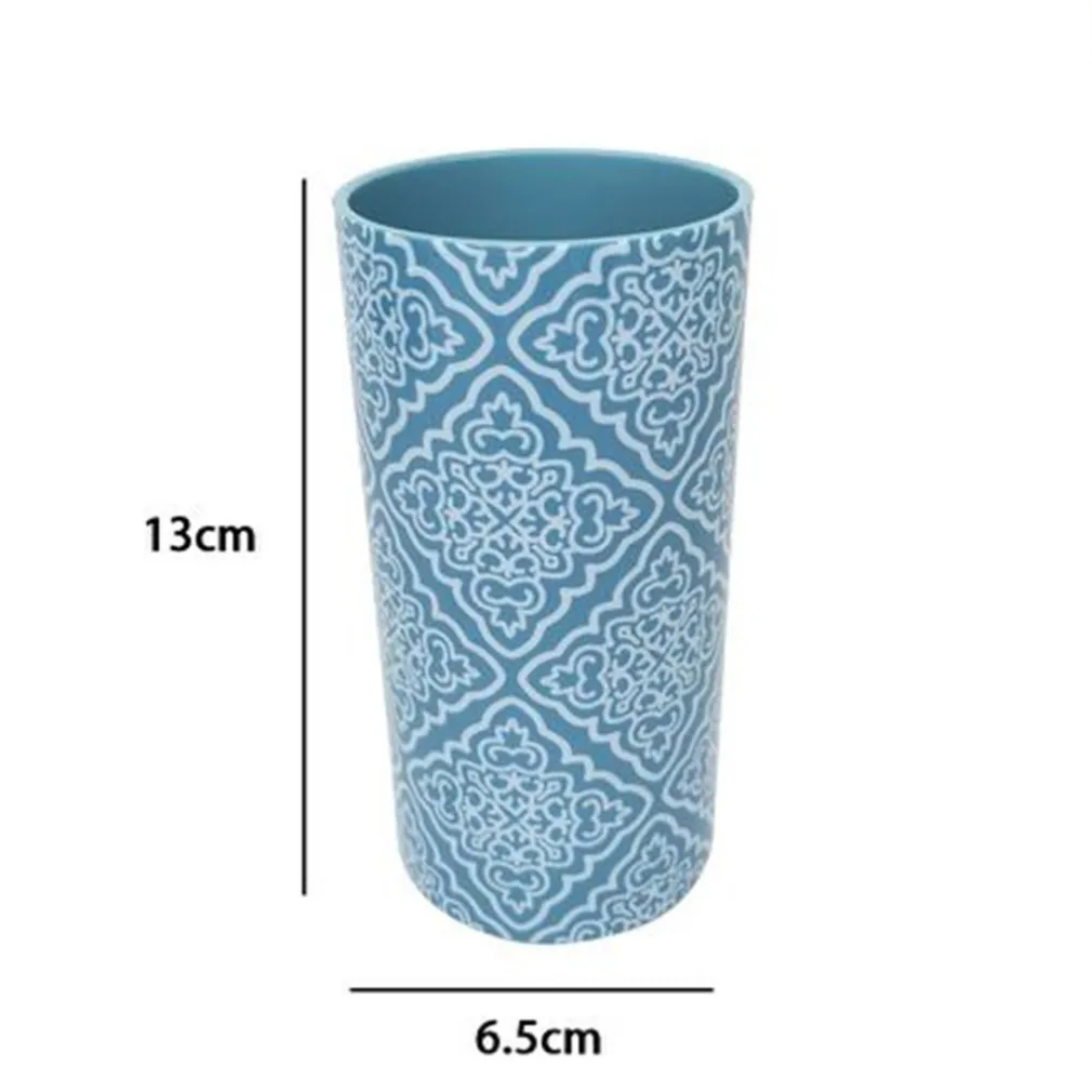 BICCHIERE PORTA SPAZZOLINO CELESTE CON MAIOLICHE ACCESSORIO ARREDO BAGNO 87026