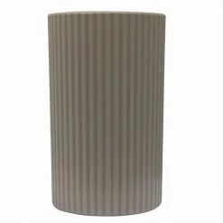 BICCHIERE PORTA SPAZZOLINI COLORE BEIGE RIGATO ACCESSORIO PER ARREDO BAGNO 79167