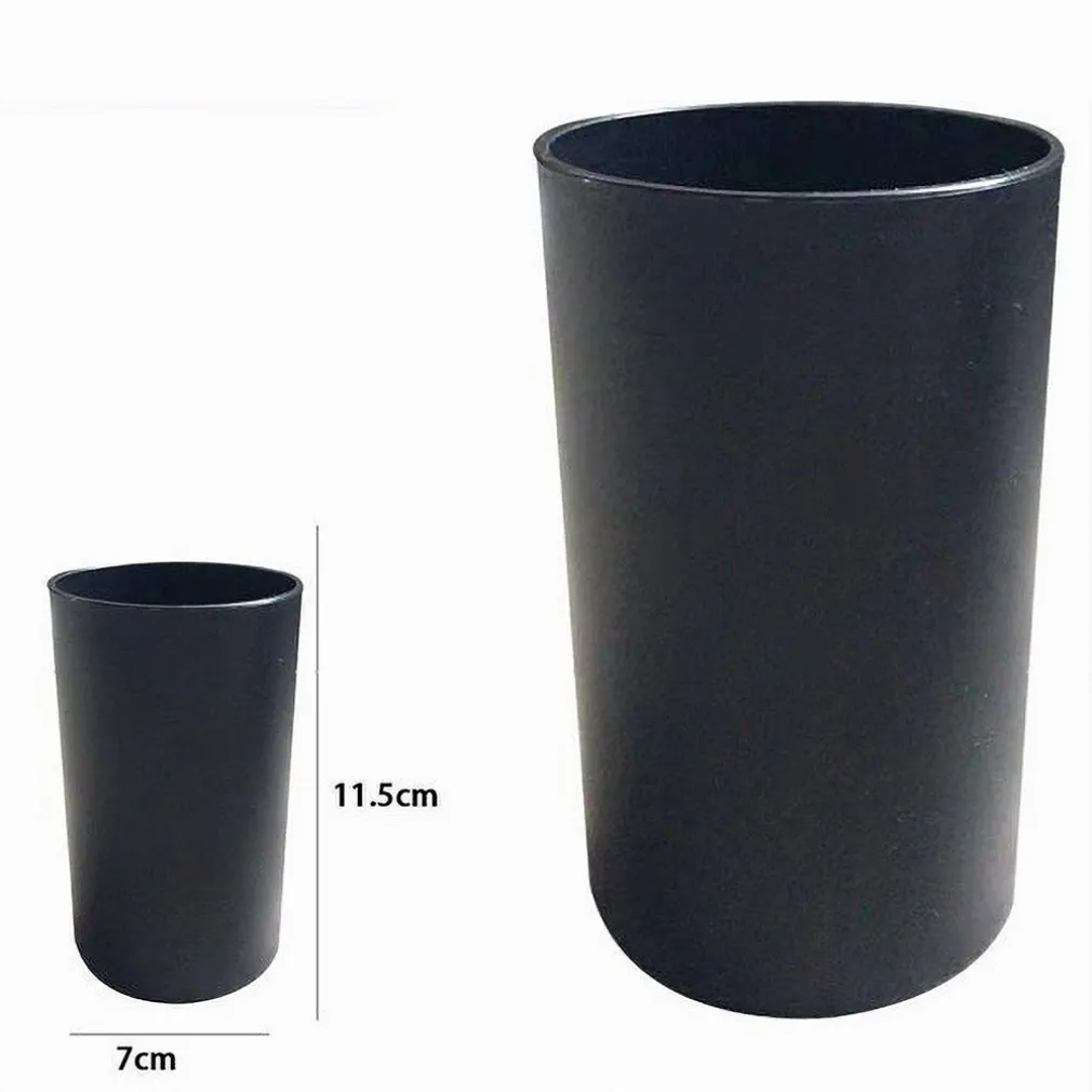 BICCHIERE PORTA SPAZZOLINI DENTIFRICIO COLORE NERO ACCESSORIO ARREDO BAGNO 79195