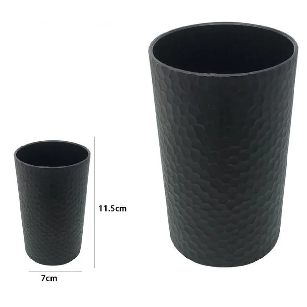 BICCHIERE PORTA SPAZZOLINI DA DENTI COLORE NERO ACCESSORI ARREDO DA BAGNO 79183