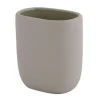 BICCHIERE PORTA SPAZZOLINI DENTIFRICIO PIATTO TORTORA ARREDO BAGNO ACCESSORIO 87814