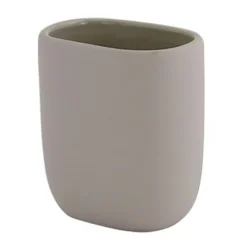 BICCHIERE PORTA SPAZZOLINI DENTIFRICIO PIATTO TORTORA ARREDO BAGNO ACCESSORIO 87814